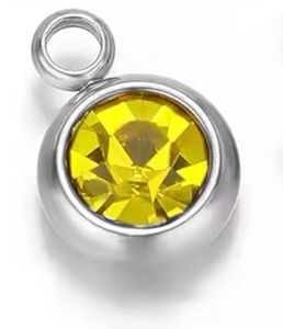 Piedra Amarilla - Plateada - Charm