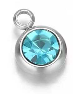 Piedra Azul - Plateada - Charm