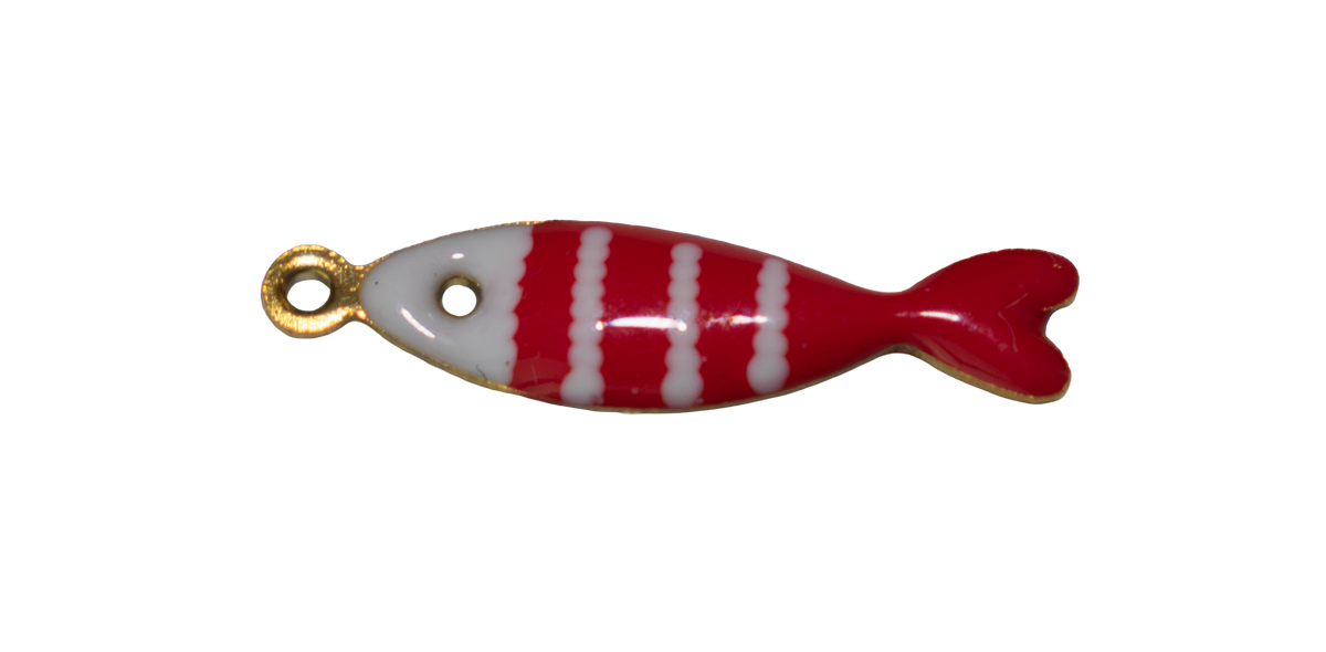 Pez rojo con blanco - Charm