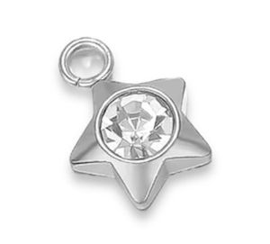 Estrella Cristalina - Plateada - Charm