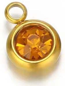 Piedra Naranja - Dorada - Charm
