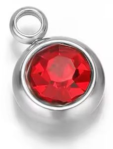Piedra Roja - Plateada - Charm