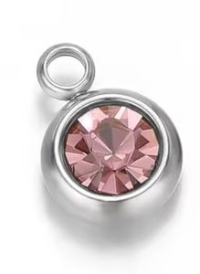 Piedra Rosa - Plateada - Charm