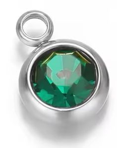 Piedra Verde - Plateada - Charm
