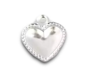 Corazón 3D - Plateado - Charm