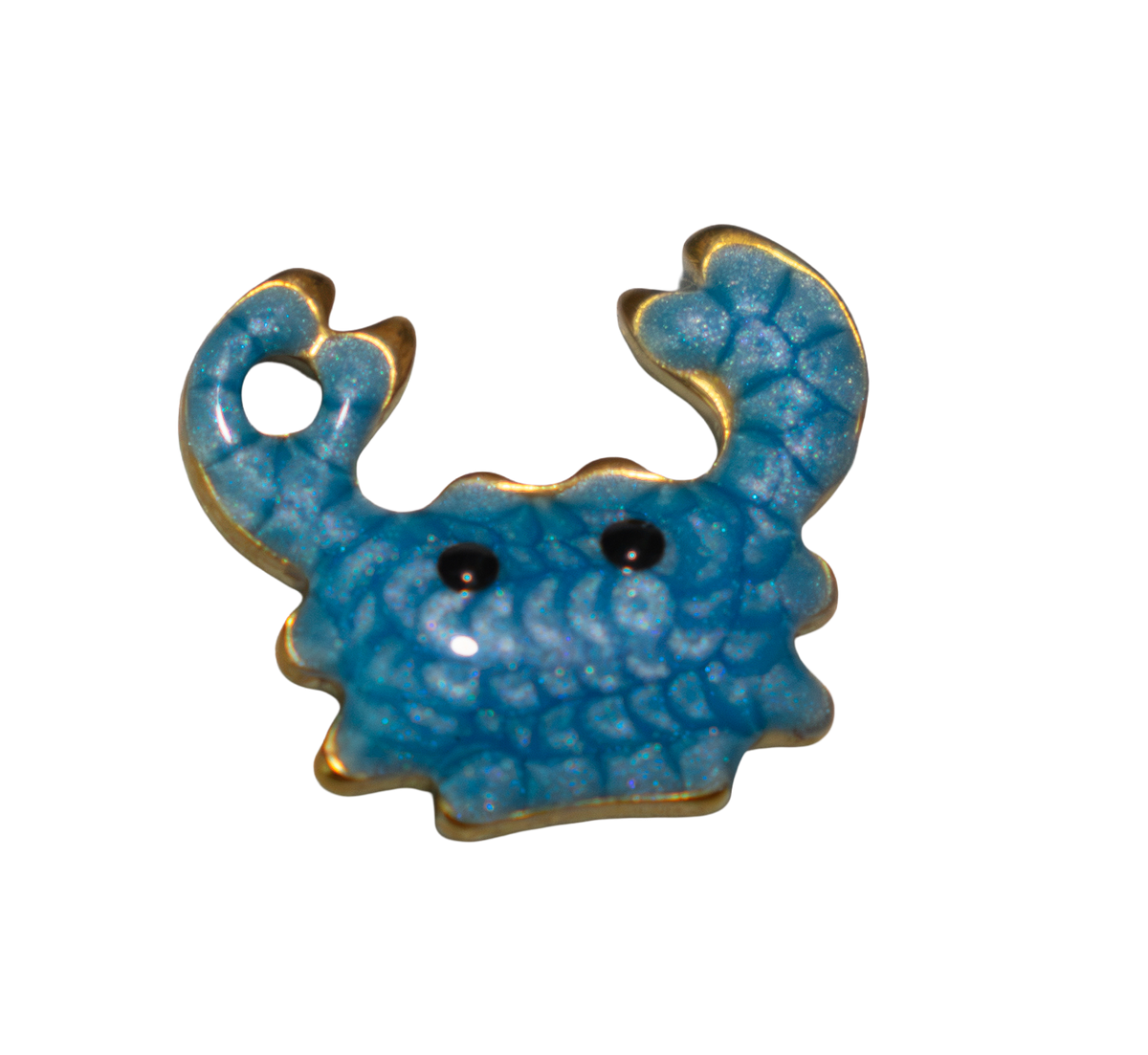 Cangrejo azul con dorado - Charm
