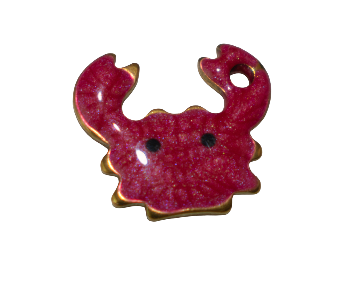 Cangrejo rojo con dorado - Charm