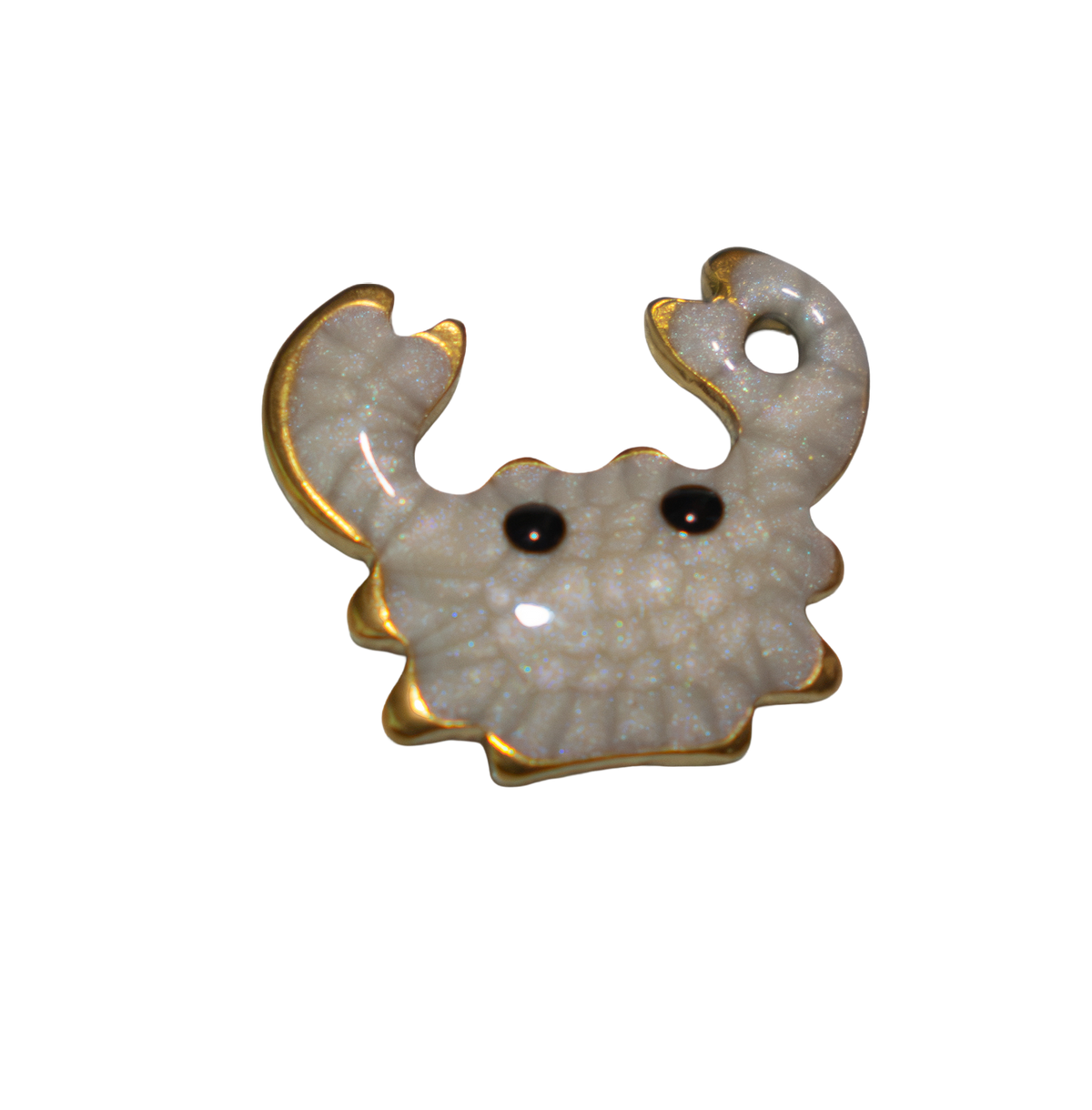 Cangrejo beige con dorado - Charm