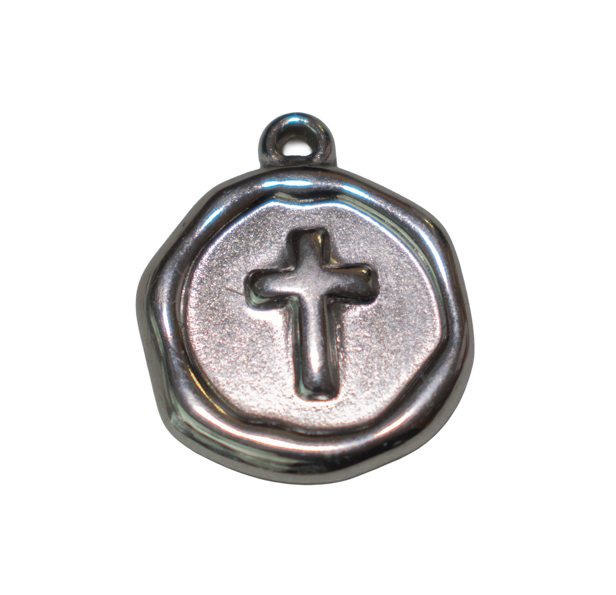 Cruz plateada - Charm