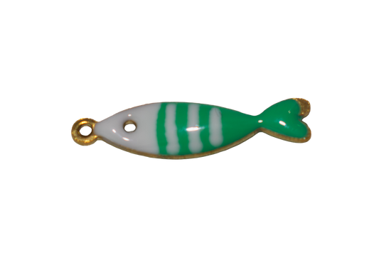 Pez verde con blanco - Charm