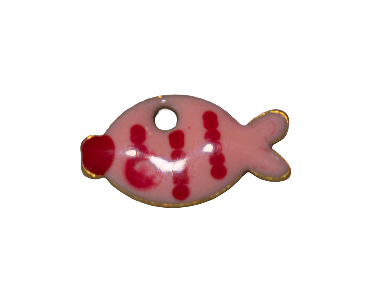 Pez chico rosa con rojo - Charm