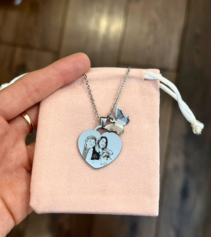 PLAQUITA CORAZÓN GRANDE BRILLANTE