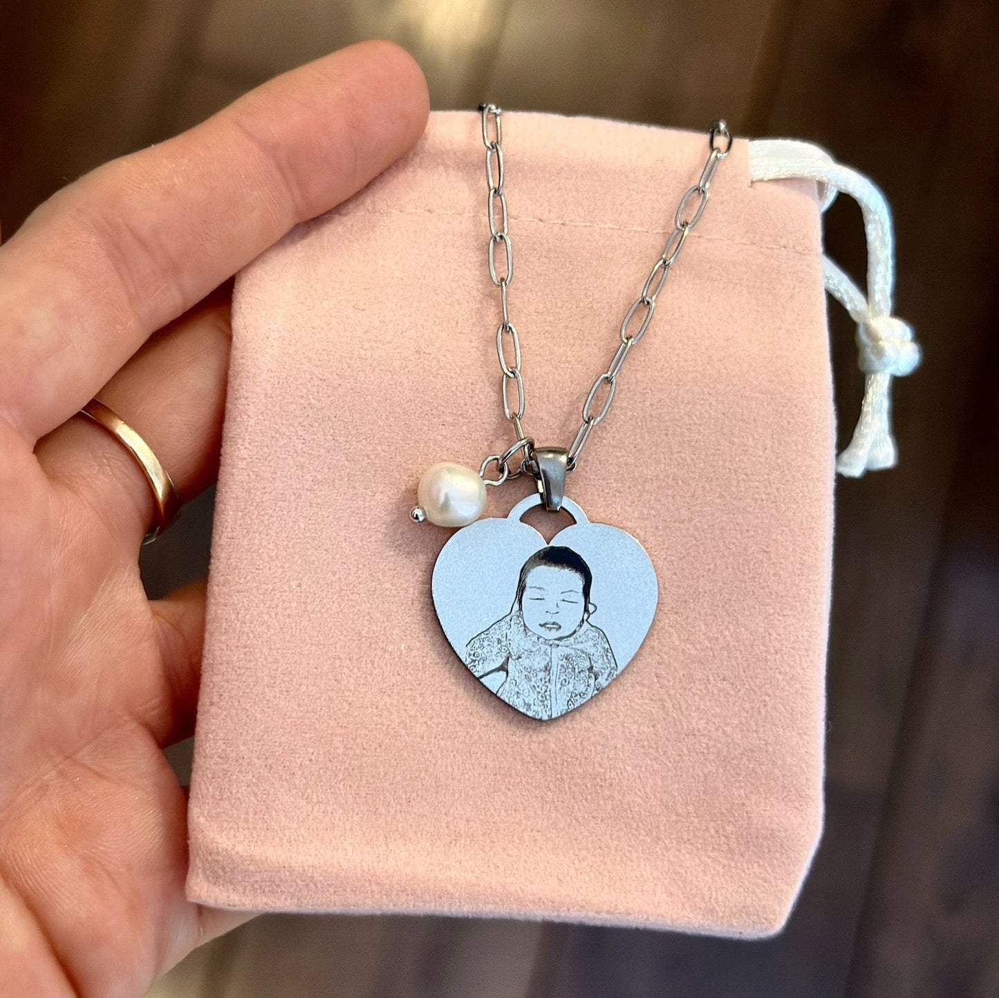 PLAQUITA CORAZÓN GRANDE BRILLANTE